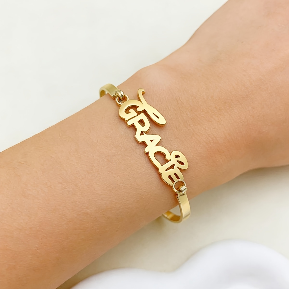 Personalized 304 Stainless Steel Name Bracelet, Custom Gift